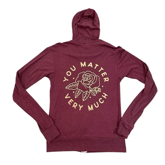 To Write Love on Her Arms TWLOHA Zip-up Hoodie Bella Canvas Size Small NWOT - Picture 2 of 5